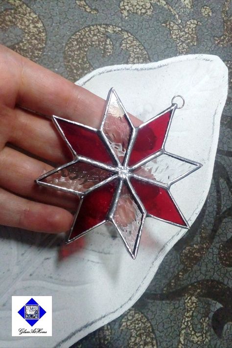 Handmade stained glass snowflake suncatcher for christmas Snowflake Suncatcher, Hanger Christmas Tree, Happy Hollidays, New Year Tree, Hygge Christmas, Tree Toy, Stained Glass Patterns Free, Tree Star, Glass Window Art