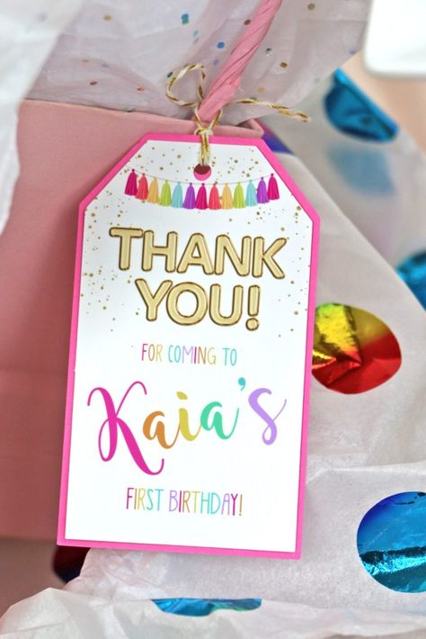 Rainbow Birthday Party Decorations - A Touch of LA Rainbow Birthday Party Decorations, Birthday Party Rainbow, Birthday Cupcakes Decoration, Birthday Party Table Decorations, Birthday Return Gifts, New Birthday Cake, Rainbow Parties, Birthday Souvenir, Birthday Gift Tags