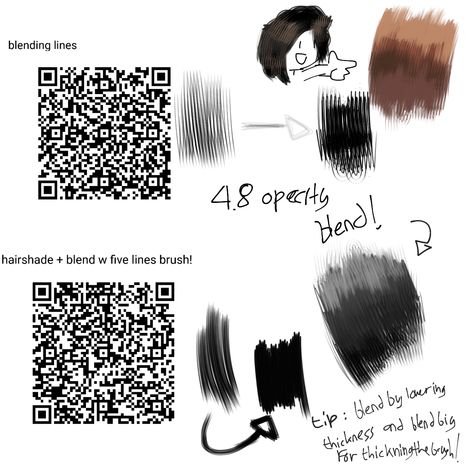 #procreatebrushes #brushesfree #bestbrushes #procreatedownload #photoshopbrushes #illustratorbrushes #procreate #brushes Blend Brush Procreate, Ibis Paint Blending Brush, Blending Brush Ibispaint, Ibispaint Qr Code, Thick Line Art, Ibispaint Brush, Ibispaint Brushes, Brush Codes, Ibis Brushes