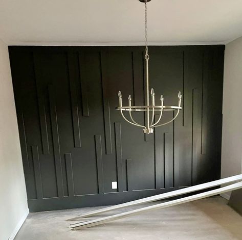 Long Accent Wall, Line Accent Wall, Subtle Accent Wall, Builder Upgrades, Modern Fireplace Ideas Living Rooms, Striped Accent Wall, Paneling Ideas, Glossy Kitchen, Wall Makeover