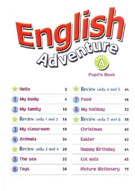 English Adventure Starter A English Starters, English Teacher Lesson Plans, English Books For Kids, Clock Labels, Phonics Flashcards, English Books, Esl Activities, Basic English, Picture Dictionary