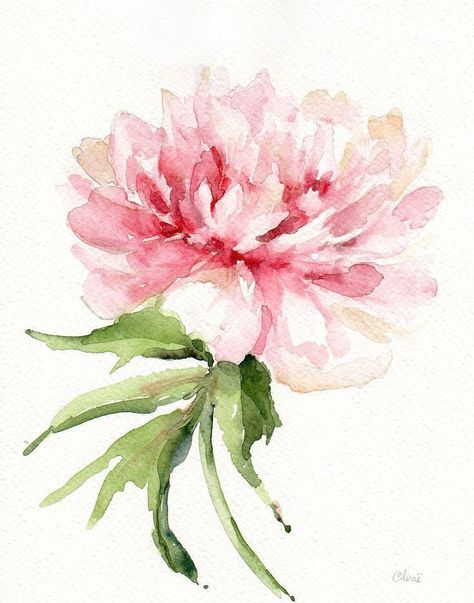 Doodle Art Flowers, Watercolor Flowers Tutorial, Floral Watercolor Paintings, Simple Painting, Diy Watercolor Painting, Watercolor Projects, Watercolor Flower Art, Watercolor Painting Techniques, Floral Poster