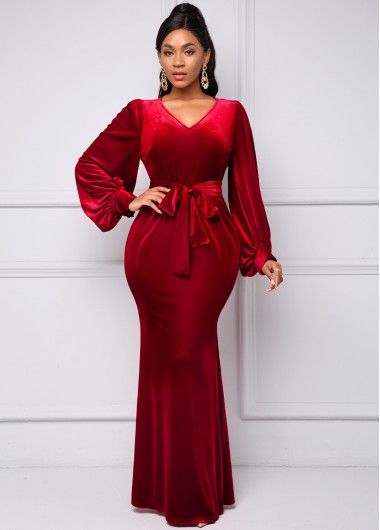 Rotita.com offers you the latest dress Red Velvet Maxi Dress, Pink High Low Dress, Belt Pattern, Belted Maxi Dress, Latest Dress For Women, Lace Gown Styles, High Fashion Dresses, African Print Dress Designs