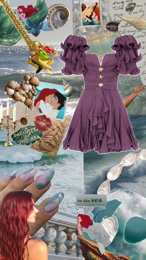 Ariel necklace by Fab Lab #ariel #arielthelittlemermaid #thelittlemermaid #arielaesthetic #mermaid #mermaidcore #jewelry #disney #aesthetic #moodboard Ariel Moodboard, Mermaidcore Jewelry, Ariel Aesthetic, Ariel Necklace, Outer Banks Outfits, Mermaid Ideas, Pretty Vibes, Water Nymph, Fab Lab