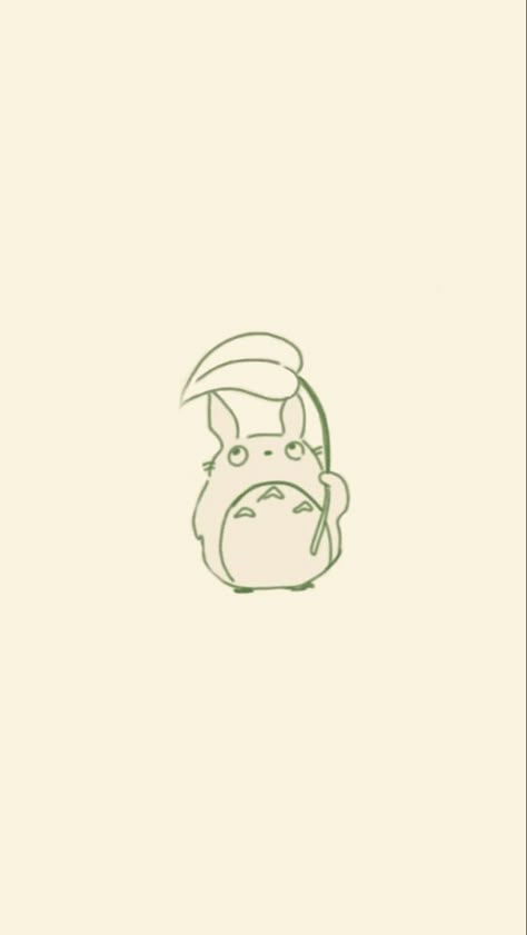 Cute Wallpapers Totoro, Ghibli Studios Tattoo, Sage Green Studio Ghibli, Totoro Aesthetic Icons, Matcha Background Aesthetic, Cute Totoro Wallpaper, Totoro Wallpaper Aesthetic, Totoro Background, My Neighbor Totoro Tattoo