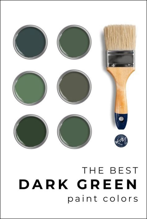 Benjamin Moore's 9 Best Medium & Dark Green Paint Colors - Kylie M Interiors Medium Blue Green Paint Color, Green Color Drenching, Green Accent Wall Paint Colors, Dark Green Benjamin Moore Paint, Medium Green Paint Colors, Benjamin Moore Dark Green, Ashwood Moss, Best Dark Green Paint Colors, Dark Green Paint Colors