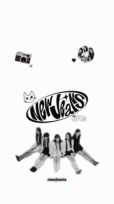 nwjns wallpaper Newjeans Wallpaper, Black White Wallpaper, Iphone Layout, Black And White Wallpaper, White Wallpaper, Phone Themes, Black Wallpaper, Iphone Wallpaper, Character Design