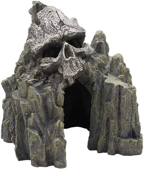 Skull Mountain, Aquarium Pets, Fish Tank Themes, Tank Decoration, Aquarium Landscape, Turtle Tank, Aquarium Ornaments, Reptile Habitat, Mountain Decor