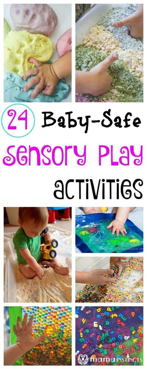 24 Baby-Safe Sensory Play activities Sensory Play Activities, T Pose, Baby Sensory Play, Toddler Sensory, Baby Activities, Diy Bebe, Cool Baby, Activities For Toddlers, Toddler Snacks