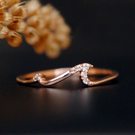 Ocean Ring, Gold Waves, Rose Gold Bridal, Wave Ring, Ocean Lover, Cute Rings, Fashion Mode, Bridal Rings, Diamond Studs