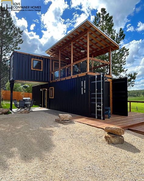 Rate this container home from 0-10. Would you live in a container home? Message/Email us to acquire custom architectural plans and designs for your shipping container project. Our Team of Architects and designers specializes in feasibility studies, planning, design, and cost estimation of shipping container structures across all 50 states of the US. We Design Container Homes | Offices | Restaurants | Gyms | Cafes, and more! Chat with our team to understand your project requirements and acq... U Shape Container House Design, Two Story Shipping Container Homes, 2 Container House Plans, 40 Ft Container Home Floor Plans, Shipping Container Gym, Container Construction, Container Project, Shipping Container Design, Cargo Container House