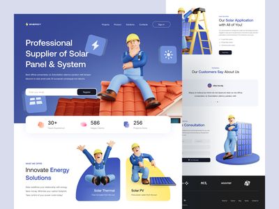 Solar Website, Current Graphic Design Trends, Ui Ux Website, Ui Website, Minimalist Graphic Design, Solar Thermal, Home Energy, Professional Graphic Design, Solar Panel System