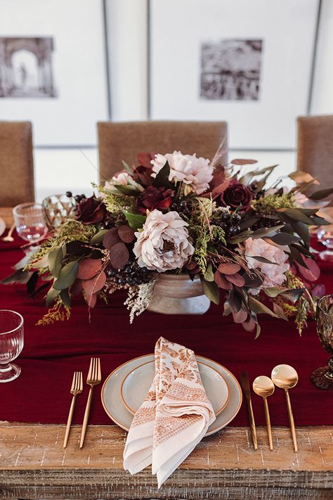 Our 2021 Holiday Tablescape Holiday Table Inspiration, Centerpiece Tutorial, Christmas Centerpiece Ideas, Diy Floral Centerpieces, Gold Candelabra, Jenna Sue Design, Holiday Tablescape, Jenna Sue, Be Our Guest