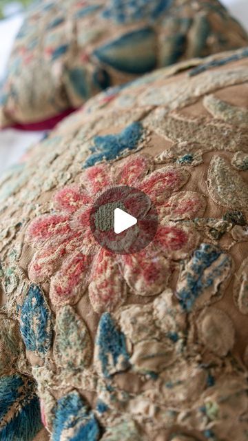 The Crewel Work Company on Instagram: "On Tuesday, 17th March, 2020 Phillipa recorded and published her first 'CrewelWork Corner' video to connect with fellow stitchers in lockdown around the world.

Every day since then we have published a new stitching video, including the very popular 'Sunday Antique Crewel Work Collection'.

Today we continue the countdown to your most favourite Sunday video - based on viewing figures on YouTube.

And at No. 5 - the Jacobean Hunt & Restoration Pillow cases
Today Phillipa shows you the antique cushions from The Crewel Work Company Collection which inspired the Jacobean Hunt and The Restoration Pillowe designs.
Jacobean Hunt - https://www.crewelwork.com/collections/advanced-kits/products/jacobean-hunt 
Restoration Pillowe - https://www.crewelwork.com/col Sunday Video, Antique Cushion, No 5, Most Favorite, Pillow Cases, Around The World, Stitching, Cushions, Embroidery