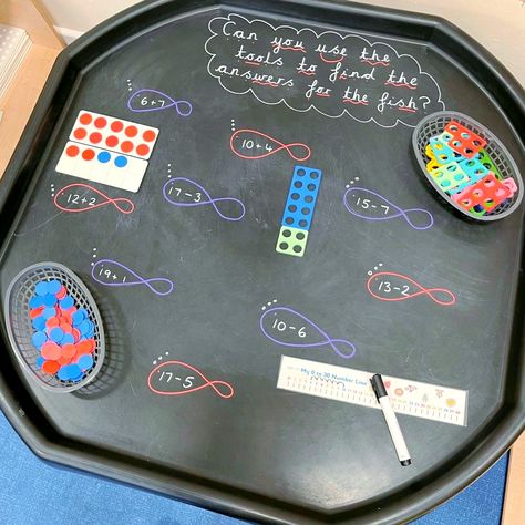 What an adorable tuff tray setup using our fish calculation resource! 🐟 What would you prefer: paper or practical? #yearoneteacher #teachstarter #year1teacher #continuousprovision #enhancedprovision #allaboutearlyyears #ks1teacher #ukteachersofig #tabletopprovision #passionforprovision #ks1alldaylong #teacherideas #learningenvironment #primaryteacher #primaryteachers #primaryteaching #ukteachers #magicofprovision #teachertips #eyfsideas #teachersofinsta #teachersofthegram #teacherlife Subtraction Eyfs, Maths Eyfs, Math Tables, Continuous Provision, Reception Classroom, Multi Sensory Learning, Reception Class, Mathematics Activities, Teaching Counting