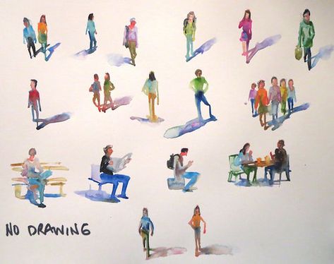 page of people - watercolour | by Nora MacPhail Watercolour People, Watercolor Course, Watercolor Figures, People Painting, Sketches Of People, Watercolor Paintings For Beginners, Watercolor Lessons, Watercolour Inspiration, Watercolor Paintings Easy