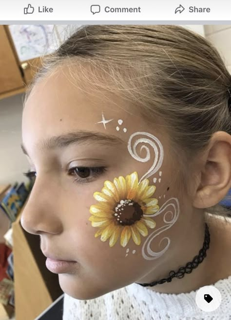 Back To School Face Paint, Kids Fall Face Painting Ideas, Medieval Face Paint Ideas, Fall Themed Face Paint, Simple Flower Face Paint, Face Painting Designs Flowers, Cartoon Face Painting, Face Painting Sports, Face Painting Fall Festival