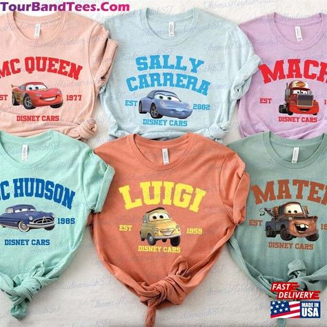 Disney Cars Shirt Family Group Classic Sweatshirt Check more at https://tourbandtees.com/product/disney-cars-shirt-family-group-classic-sweatshirt/ Disney Cars Shirts For Family, Group Disney Shirts, Disney Universal Studios, Create T Shirt Design, Disney Trip Shirts, Trip Shirts, Florida Trip, Disney Ideas, Car Shirts