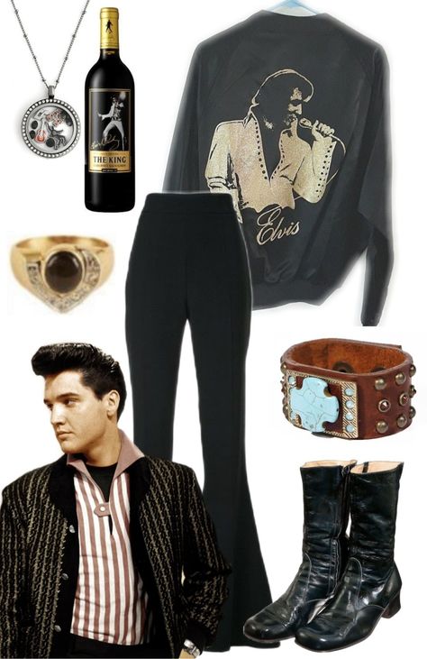 Elvis Concert Outfit, Elvis Presley Outfits Women, Elvis Inspired Outfit Women, Elvis Inspired Outfit, Elvis Outfits, Elvis Concert, Elvis Birthday, Iconic Outfits, Bday Ideas