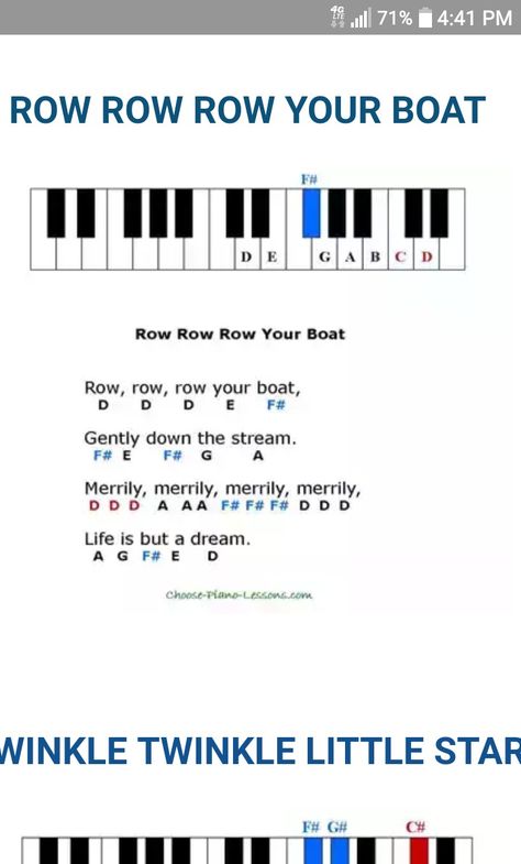 Row Row Row Your Boat, Nursery Rhymes, Piano, Sheet Music Nursery Rhyme Piano Sheet Music, Row Row Row Your Boat Piano Notes, Piano Nursery Rhymes, Nursery Rhymes Piano Notes, Basic Piano Songs, Easy Piano Sheet Music With Letters, Piano Sheet Music With Letters, Keyboard Songs, Piano Music For Kids