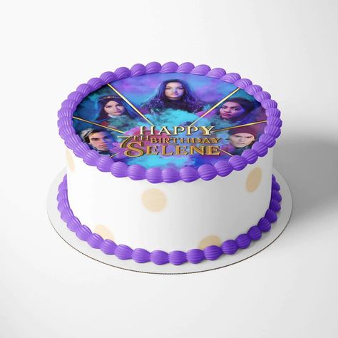 Descendants Cake Topper, Descendants Birthday Cake, Perfect Villain, Descendants Cake, Birthday Party Details, Edible Image Cake Topper, Descendants Party, 3 Cake, Birthday Party Table