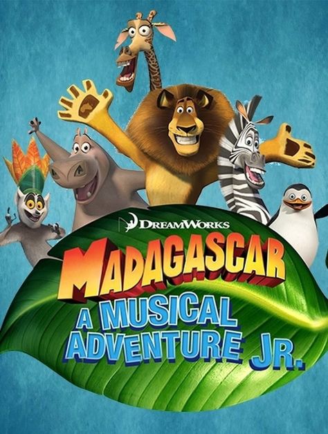 Madagascar A Musical Adventure Jr at Blount Home Education Association - Performances May 4, 2019 - Cover Madagascar Musical, Madagascar Palm, Roosevelt High School, Get Funky, An Unexpected Journey, New York Central, South Africa Travel, School Play, Dreamworks Animation