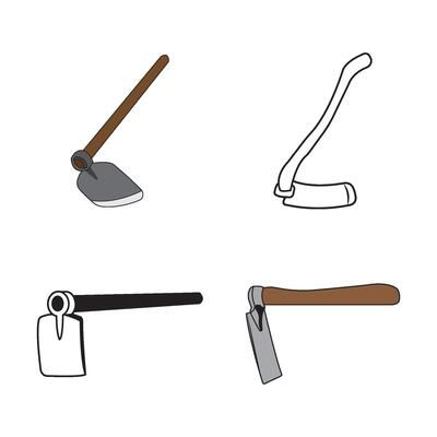 Tool Drawing, Fruit Coloring, Fruit Coloring Pages, Farm Tools, Free Vectors, Weeding, Carpentry, Vector Logo, Vector Design