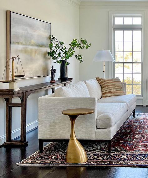 Liz Mearns (@lizmearns) • Instagram photos and videos Liz Mearns, Sculptural Side Table, Behind Sofa, Colonial Interior, Live Your Dream, Living Rugs, Dining Room Office, Room Planner, Wood Console Table