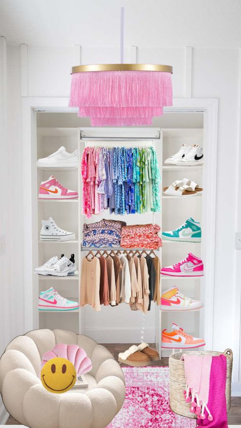 Preppy Closet Ideas, Preppy Closet, Girl Apartment Decor, Girl Apartment, Glam Room, Preppy Room, Dream Room Inspiration, Closet Ideas, Room Inspiration Bedroom