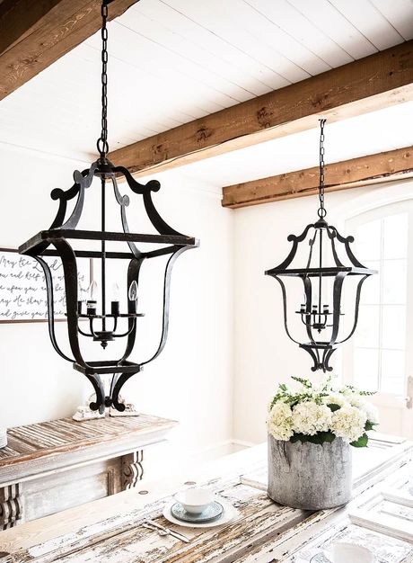 Farmhouse Style Lighting, Chic Farmhouse, Farmhouse Lighting, Chandelier For Sale, Wood Beams, Lighting Products, Home Lighting, St Louis, Farmhouse Style