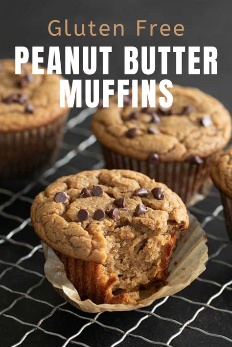 Peanut Butter Chocolate Chip Muffins, Pantry Recipe, Butter Muffins, Peanut Butter Muffins, Gluten Free Peanut Butter, No Dairy, Gluten Free Muffins, Gluten Free Sweets, Gluten Free Eating