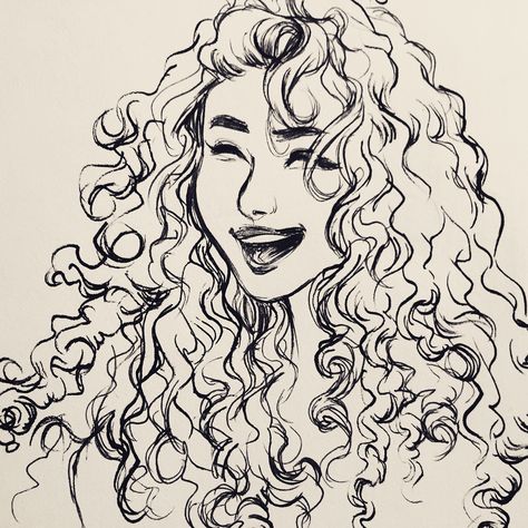 Bev Johnson, Hair Illustration, Curly Hair Drawing, Hair Sketch, Arte Inspo, How To Draw Hair, Cool Art Drawings, Art Drawings Simple, A Drawing