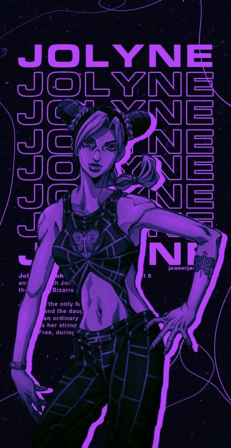 Jolyne Cujoh Wallpaper, Jolyne Kujo Wallpaper, Jolyne Wallpaper, Jojo's Bizarre Adventure Jolyne, Wallpaper Iphone Winter, Jjba Wallpaper, Charms Aesthetic, Dark Wallpapers Aesthetic, Gojo Satoru Wallpaper