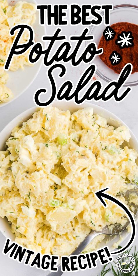 Creamy Potato Salad Recipe, Raw Salads, Homemade Potato Salad, Salad With Eggs, Old Fashioned Potato Salad, Recipes Cabbage, American Potato Salad, Best Potato Salad, Easy Italian Pasta Salad