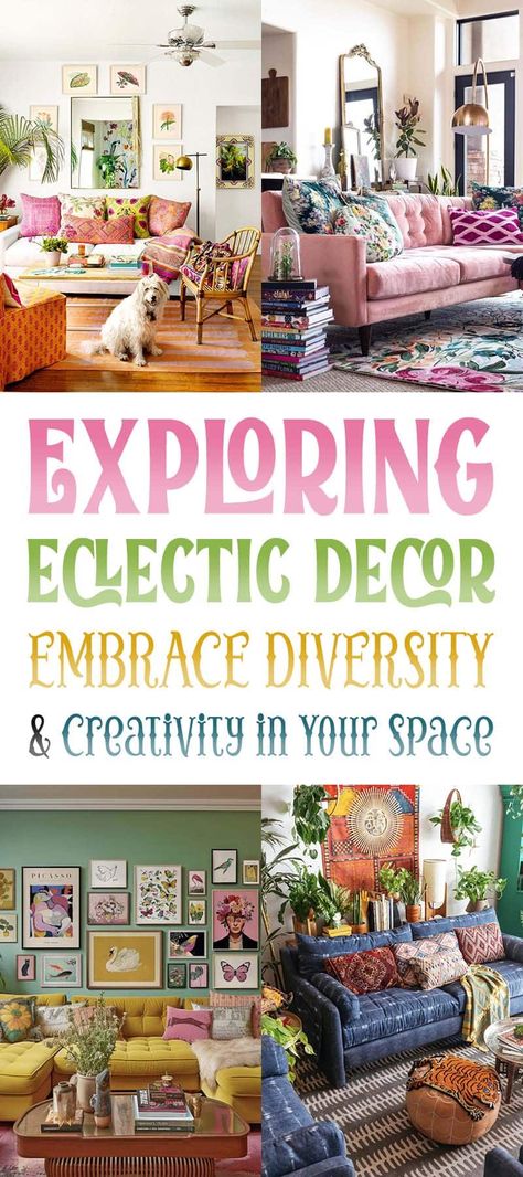 Exploring Eclectic Decor: Embrace Diversity and Creativity in Your Space Mix And Match Home Decor, Using Color In Home Decor, Subtle Colorful Home Decor, Global Inspired Living Room, Living Room Whimsical, Modern Global Decor, Colorful Eclectic Home Office, Bright Decor Ideas, How To Decorate Eclectic Style