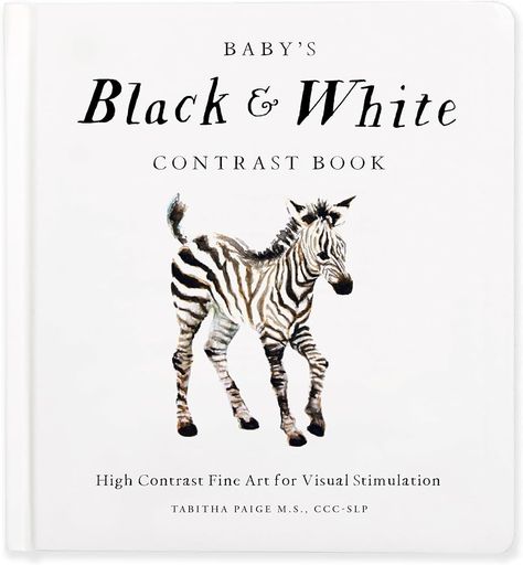 Baby's Black and White Contrast Book: High-Contrast Art for Visual Stimulation at Tummy Time : Paige, Tabitha, Paige Tate & Co.: Amazon.ca: Books Contrast Art, Black And White Contrast, Black And White Books, High Contrast Images, Shape Books, White Books, Little Library, Speech Language Pathologists, Book Stands