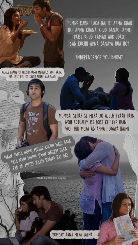 Wake up sid aesthetic quote edit Wake Up Sid Aesthetic, Wake Up Sid, Romantic Dialogues, Best Friend Quotes Meaningful, Bollywood Quotes, Iconic Movie Posters, Aesthetic Quote, Moments Quotes, Movies Quotes Scene