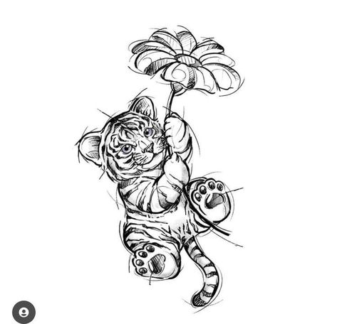 White Tiger Tattoo, Tiger Tattoo Design, Tattoo Outline Drawing, Tattoo Stencil Outline, Tattoo Style Drawings, Tattoo Design Book, Cute Tattoos For Women, Line Art Tattoos, Tiger Tattoo