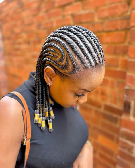 Meduim cornrows with beads❤️