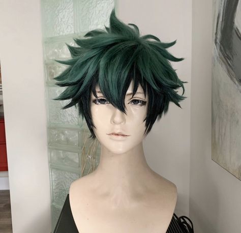 #myheroacademia #cosplay #wigs #wigmaker #wigstyling Boy Cosplay, Deku Cosplay, Ranch Pasta, My Hero Academia Cosplay, Mha Cosplay, Anime Boy Hair, Men's Wigs, Cosplay Hair, Cosplay Tutorial