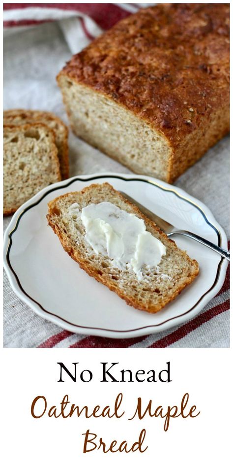 Maple Bread Recipe, Maple Bread, Maple Oatmeal, Bread Spread, Making Sourdough Bread, Knead Bread Recipe, Oatmeal Bread, Artisan Bread Recipes, Pumpkin Banana