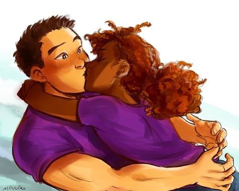 Frank Zhang and Hazel Levesque Hazel And Frank, Interracial Art, Couple Noir, Zio Rick, Hazel Levesque, Frank Zhang, Percy And Annabeth, Percy Jackson Quotes, Percy Jackson Fan Art