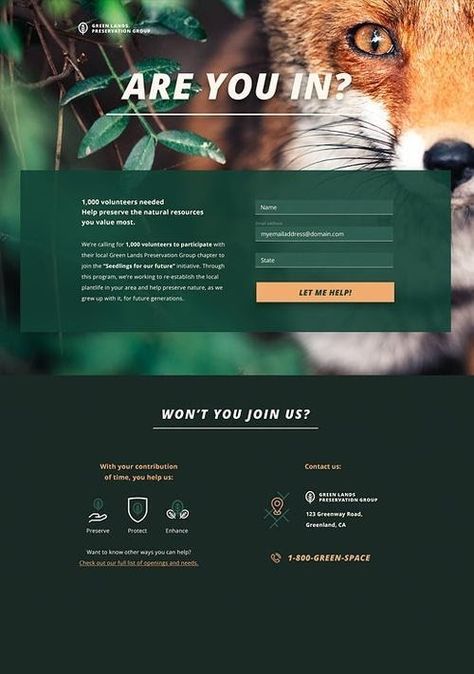 Landing Page Inspiration, Landing Page Examples, Volunteers Needed, Best Landing Pages, Infographic Design Layout, App Landing Page, Email Marketing Software, Email Marketing Services, Landing Page Template