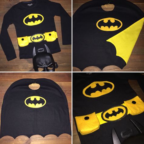 Diy Batman costume, for my 2 year old grandson Phillip..❤️ Tshirt, Cape and belt. Batman Gifts For Men, Diy Batman Costume, Batman Costume For Boys, Batman Costume For Kids, Diy Batman, Batman Costume Diy, Batman Diy, Toddler Boy Halloween Costumes, Batman Gifts