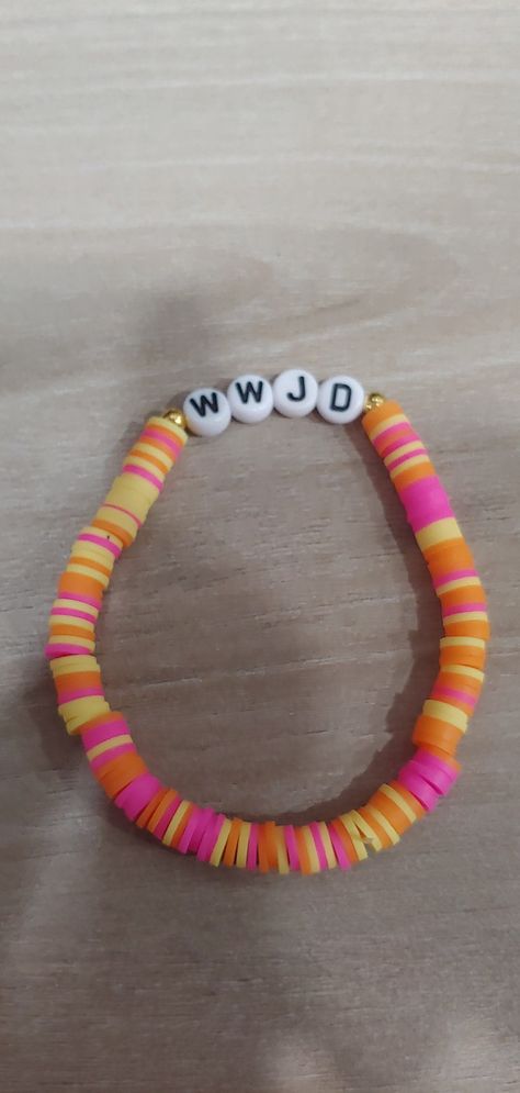 Wwjd Clay Bead Bracelet Ideas, Wwjd Clay Bead Bracelet, What Would Jesus Do Bracelet, Jesus Bracelet, Wwjd Bracelet, Bracelet Business, Bracelet Stands, What Would Jesus Do, Clay Bracelets