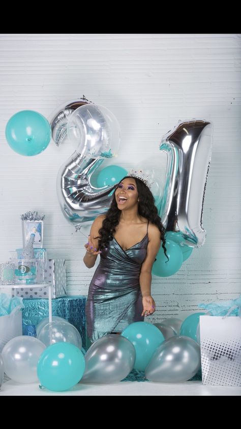 Teal Photoshoot, Birthday Loading, Teal Birthday, 33 Birthday, Bday Photoshoot, 18th Birthday Outfit, 22 Birthday, Bday Shoot, 17th Birthday Ideas