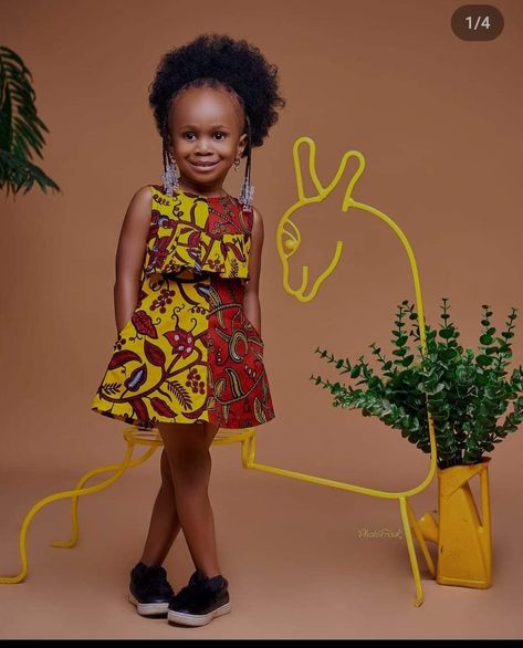 Kids Afro, Chitenge Outfits, Ankara Styles For Kids, Kitenge Dress, Kitenge Designs, Athena Dresses, Modest Dresses Fashion, Kids Dress Wear, African Children