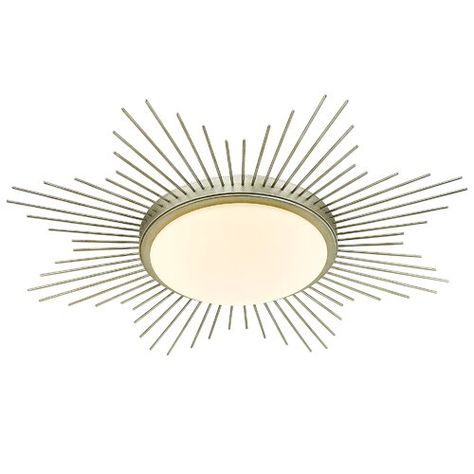 Wade Logan® Anacleto LED Flush Mount - Wayfair Canada Led Panels, Sunburst Pattern, Gold Sunburst, Golden Lighting, Semi Flush Lighting, Ceiling Medallions, Led Flush Mount, Flush Mount Lighting, Led Ceiling Lights