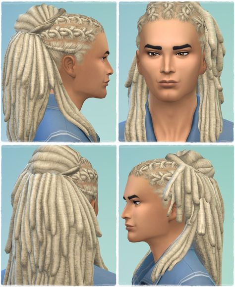 Ts4 Hair, Cc Hair, Loc Hairstyles, Pelo Sims, Male Hair, Sims 4 Cc Skin, 4 Characters, Sims Ideas, Clip Hairstyles