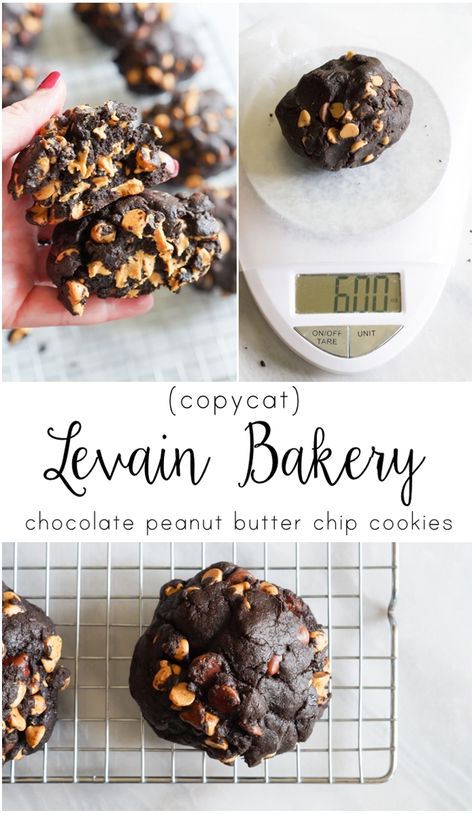 And so, it begins... (copycat Levain Bakery Chocolate Peanut Butter Chip Cookies) | Bake at 350° Chocolate Chip Cookies Butter, Chocolate Peanut Butter Chip Cookies, Levain Cookies, Peanut Butter Chip Cookies, Levain Bakery, Peanut Butter Chocolate Chip Cookies, Big Cookie, Chocolate Peanut Butter Cookies, And So It Begins